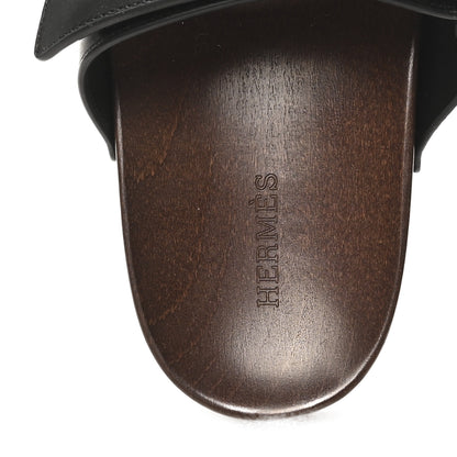 Hermes Calfskin Womens Kos Clog 37 Black 8 of 10