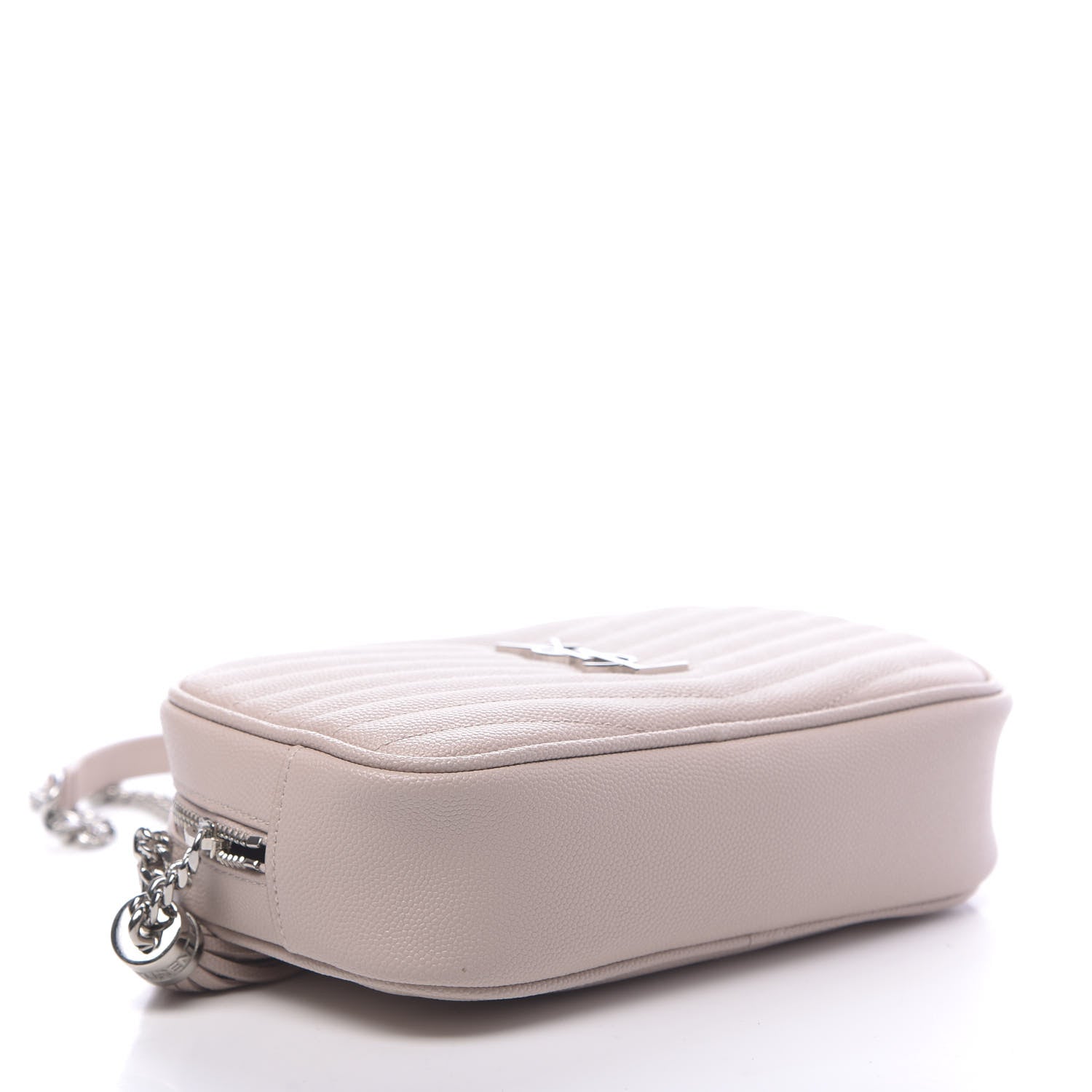 Saint Laurent Grain De Poudre Matelasse Monogram Mini Lou Camera Bag Marble Pink 4 of 11