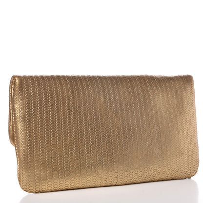 Chanel Metallic Lambskin Laser Cut Wristlet Gold 3 of 7