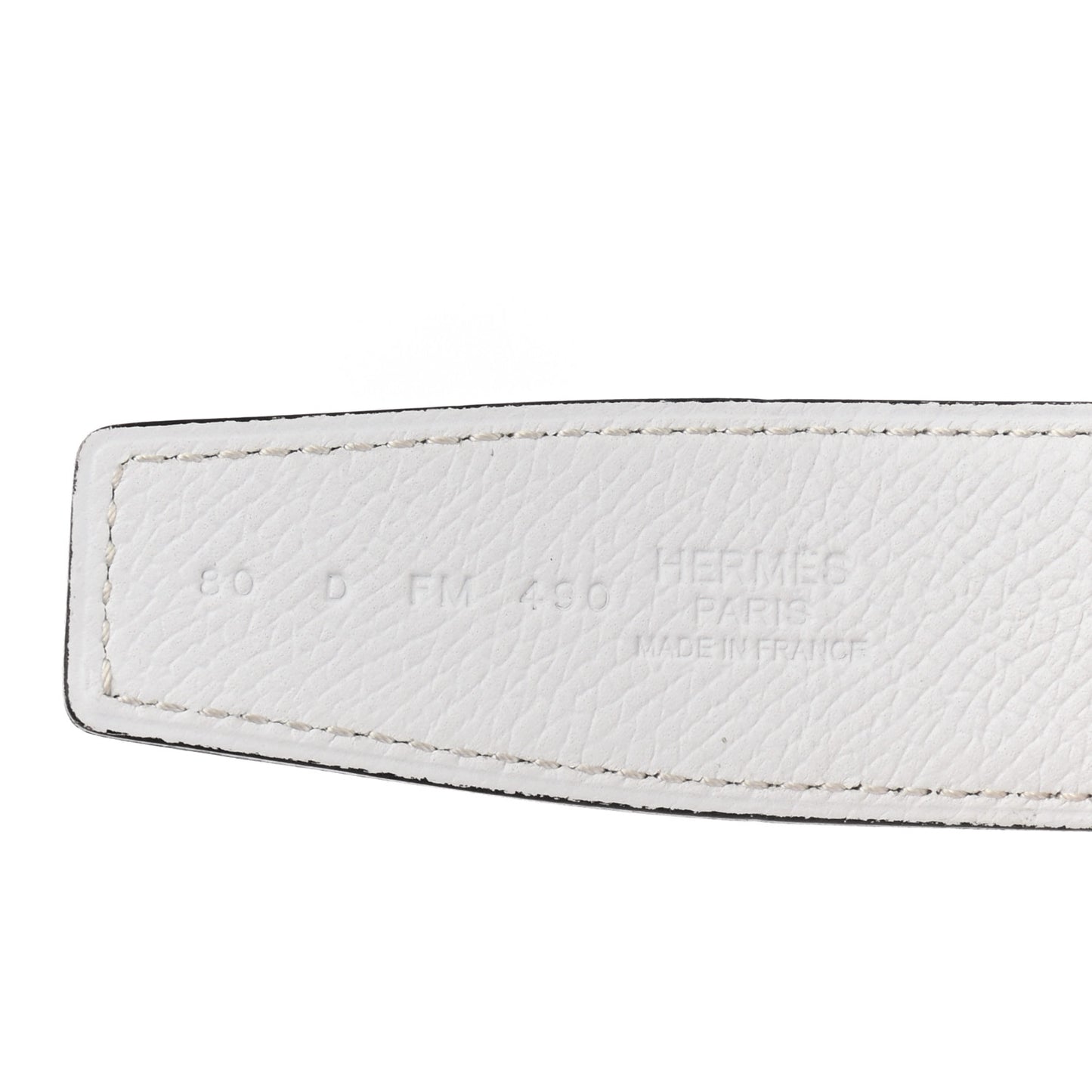 Epsom 32mm H Belt 80 Etoupe White