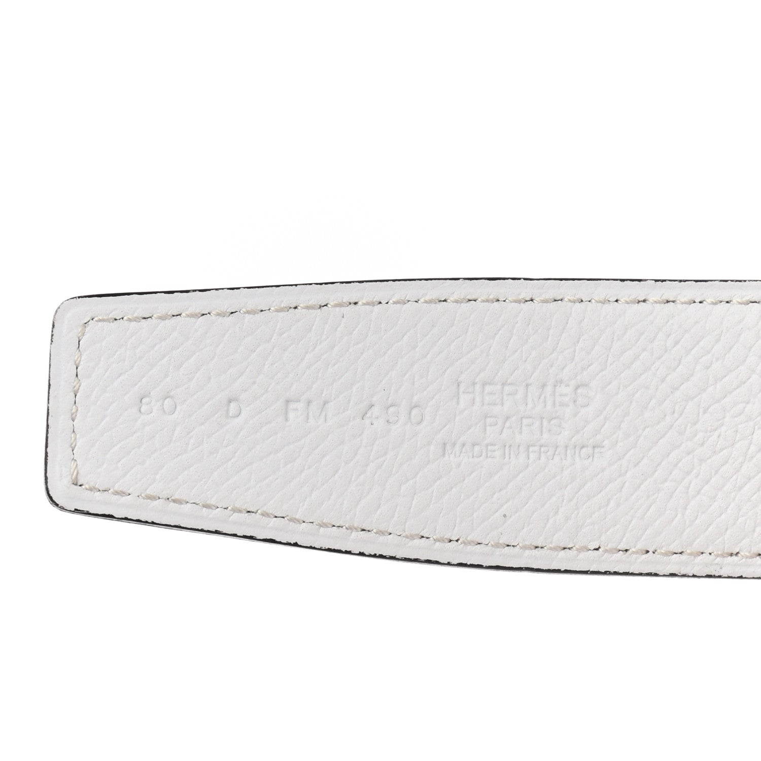 Hermes Epsom 32mm H Belt 80 Etoupe White 5 of 7