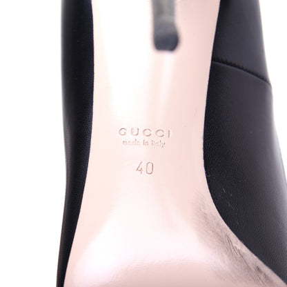 Gucci Calfskin Pearl Embellished Pumps 40 Black 8 of 13