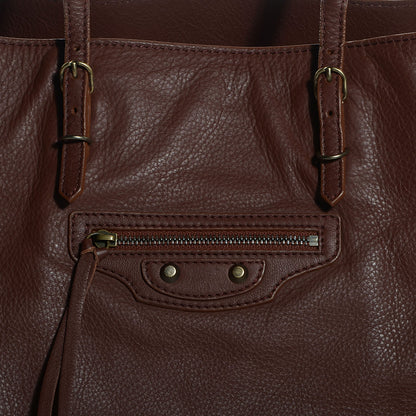 Balenciaga Veau Leather Papier A4 Tote Castagna 8 of 9