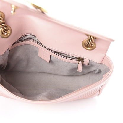 Gucci Calfskin Matelasse Small GG Marmont Shoulder Bag Perfect Pink 5 of 9