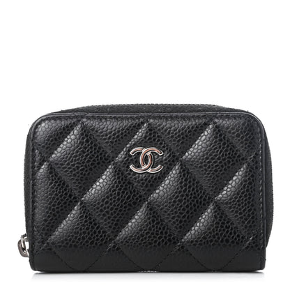 Chanel Caviar Quilted Zip Coin Purse Black 1 of 7