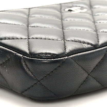 Chanel Lambskin Quilted Small Clutch With Chain Black 10 of 12