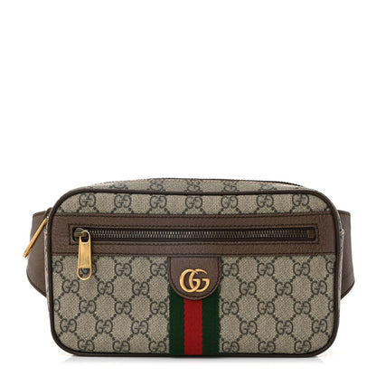 Gucci Soft GG Supreme Monogram Medium Ophidia Belt Bag Dark Brown 1 of 11