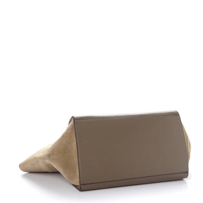 Celine Drummed Calfskin Suede Large Trapeze Souris 4 of 10