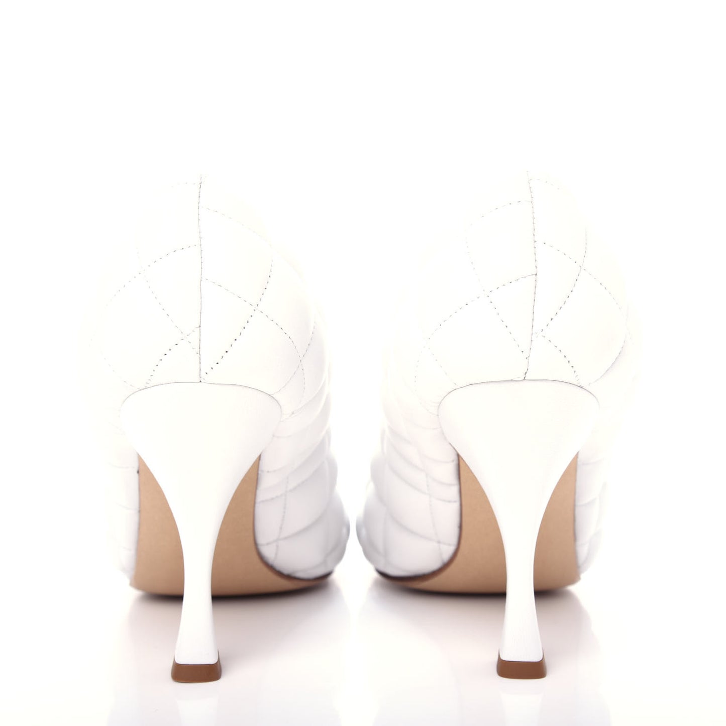 Nappa Matelasse Captoe Pumps 39 Optic White