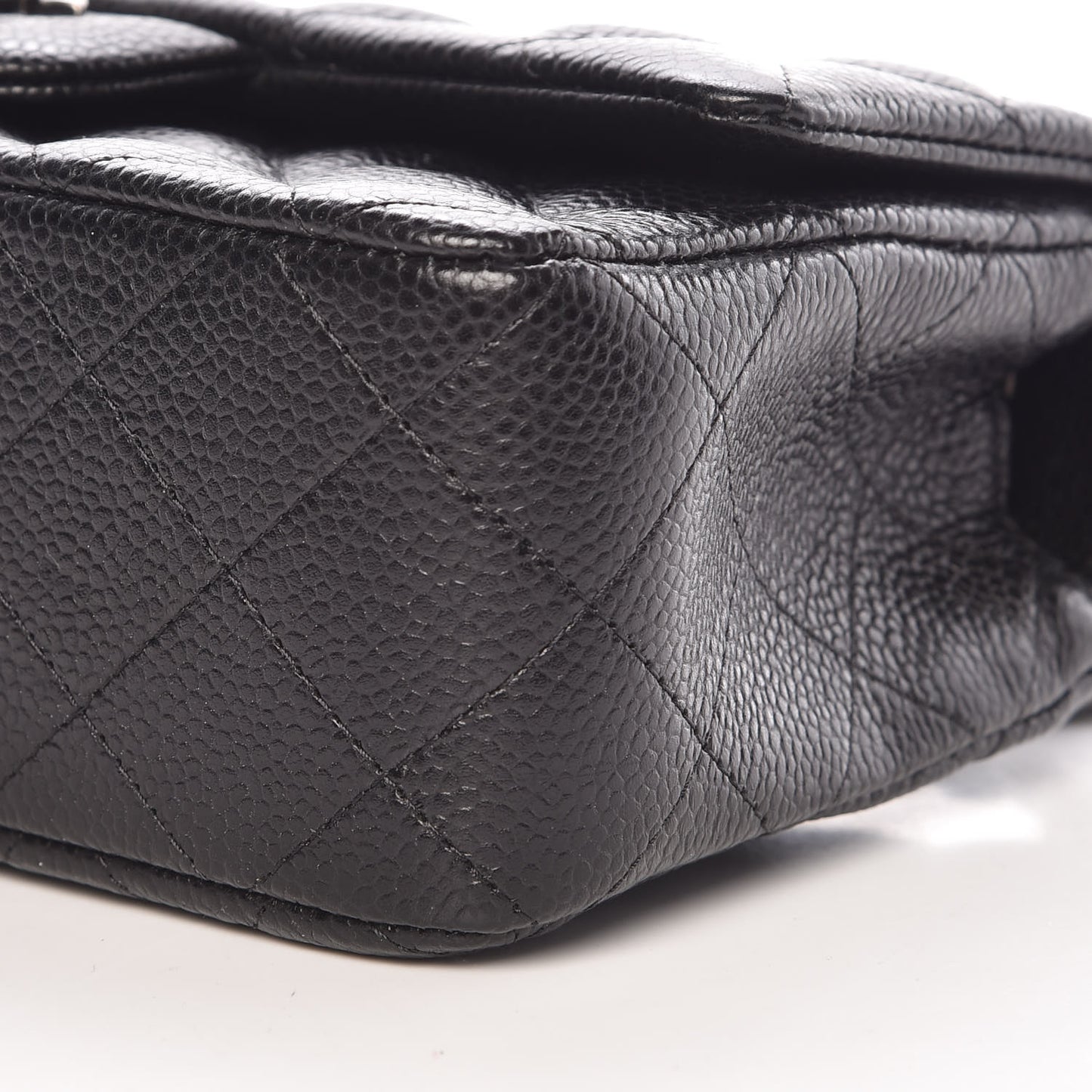 Caviar Quilted Mini Rectangular Flap Black