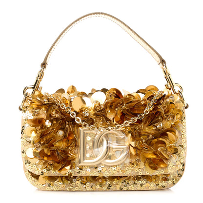 Dolce & Gabbana Sequin DG Shoulder Bag Oro 1 of 9