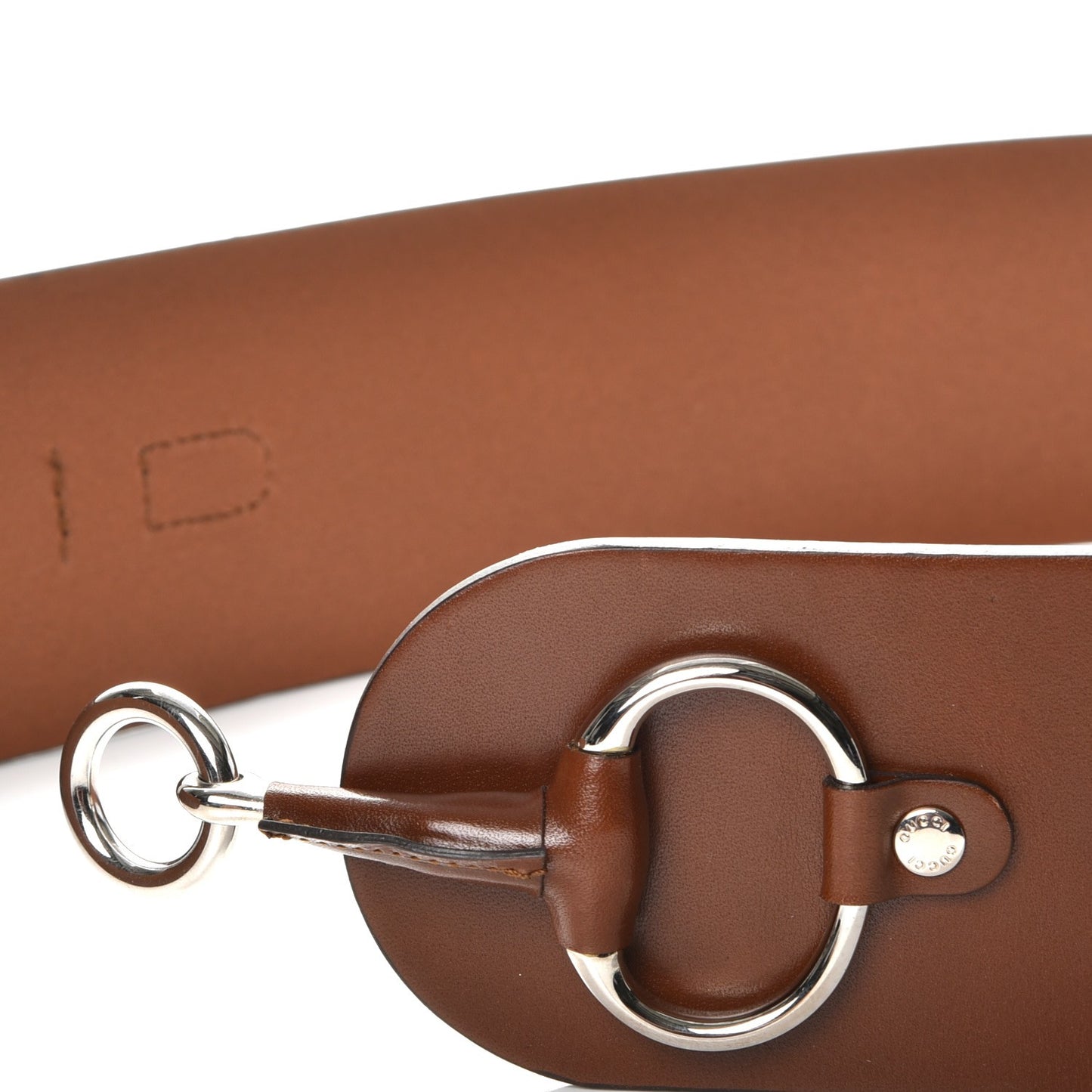 Calfskin Horsebit Wide Belt 90 36 Brown