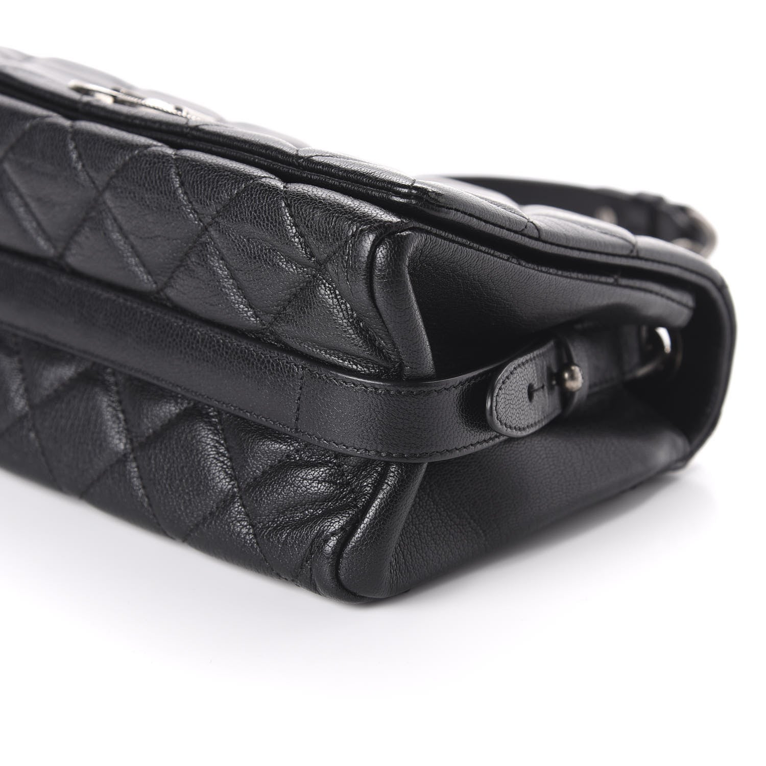 Chanel Goatskin Quilted Medium City Rock Flap Black 7 of 10
