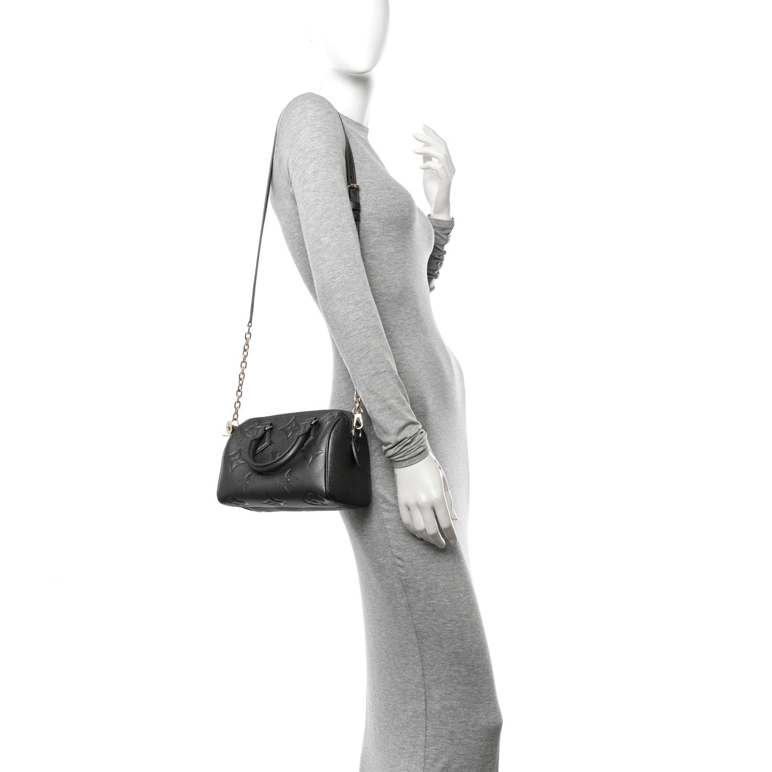 Louis Vuitton Empreinte Monogram Giant Speedy Bandouliere 20 Gunmetal 2 of 9