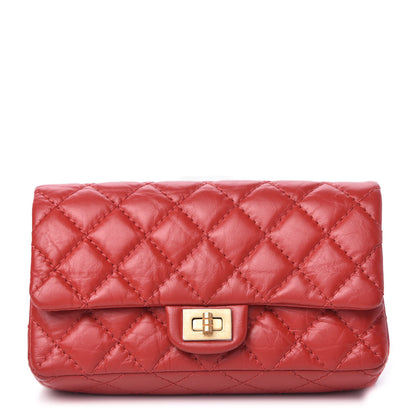 Chanel Aged Calfskin Quilted 2.55 Reissue Flap Belt Bag Red 1 of 10