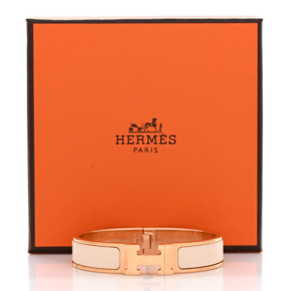 Hermes Enamel Narrow Clic Clac H Bracelet PM Creme 5 of 5