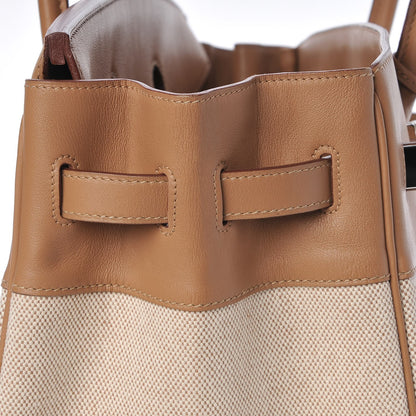 Hermes Swift Toile Birkin 35 Biscuit 23 of 38