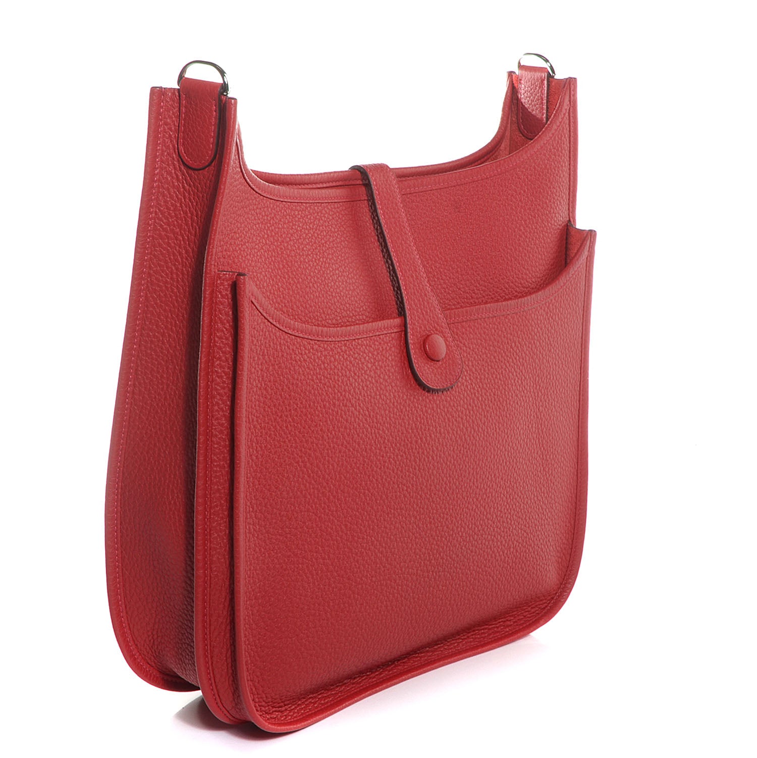Hermes Taurillon Clemence Evelyne III GM Rouge Casaque 2 of 15
