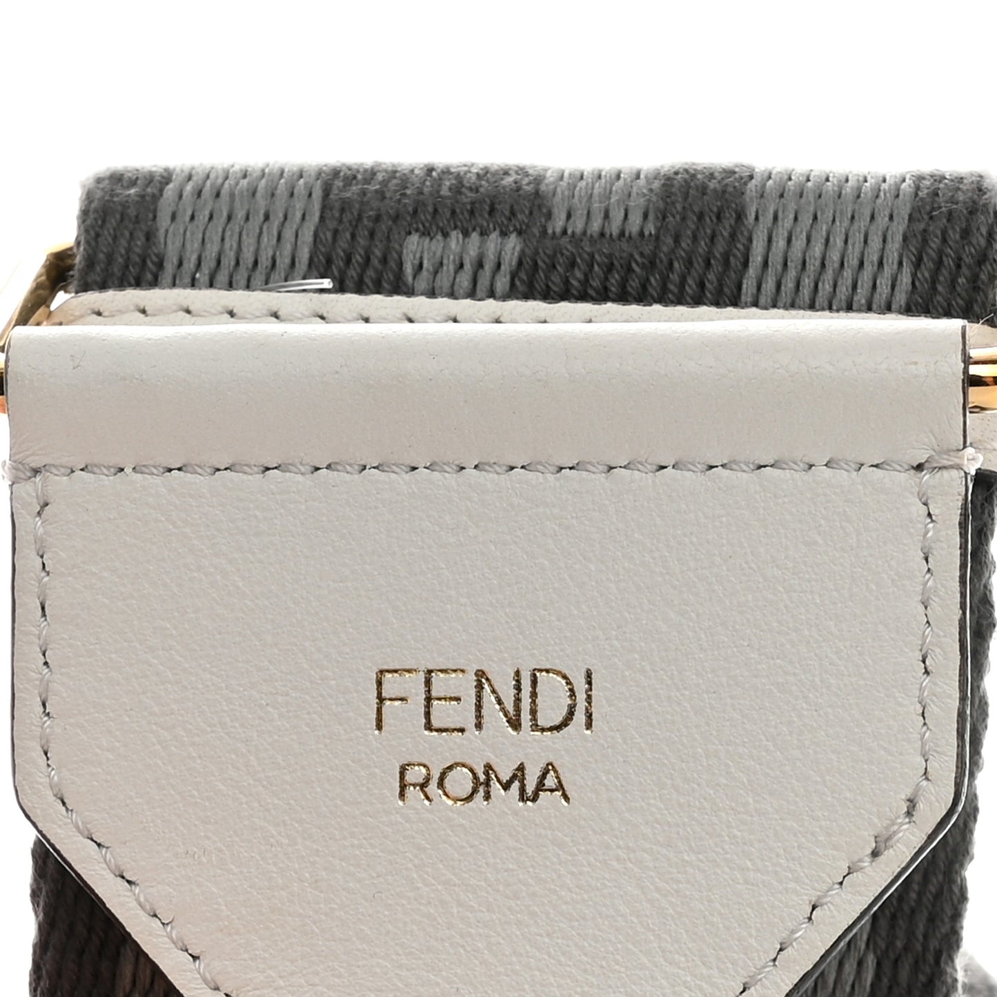 Ribbon Vitello Seta FF 1974 Adjustable Strap You Ardesia Pietra White Ice