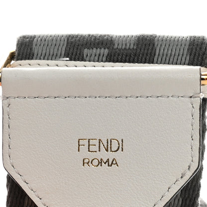 Fendi Ribbon Vitello Seta FF 1974 Adjustable Strap You Ardesia Pietra White Ice 3 of 5