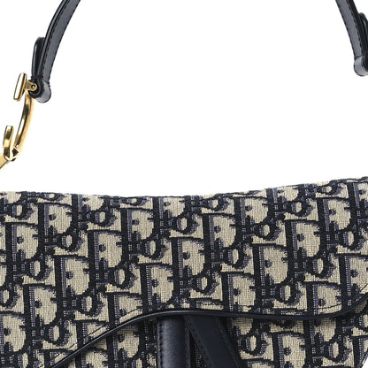 Christian Dior Oblique Saddle Bag Blue 8 of 11