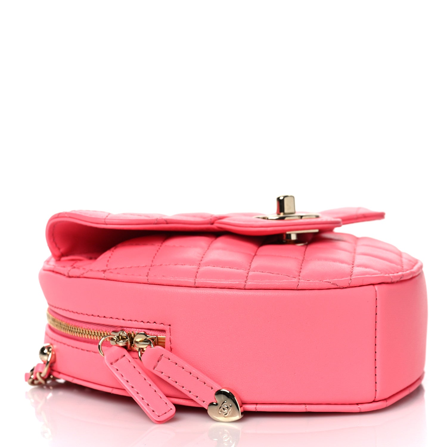 Chanel Lambskin Quilted CC In Love Heart Bag Pink 4 of 9