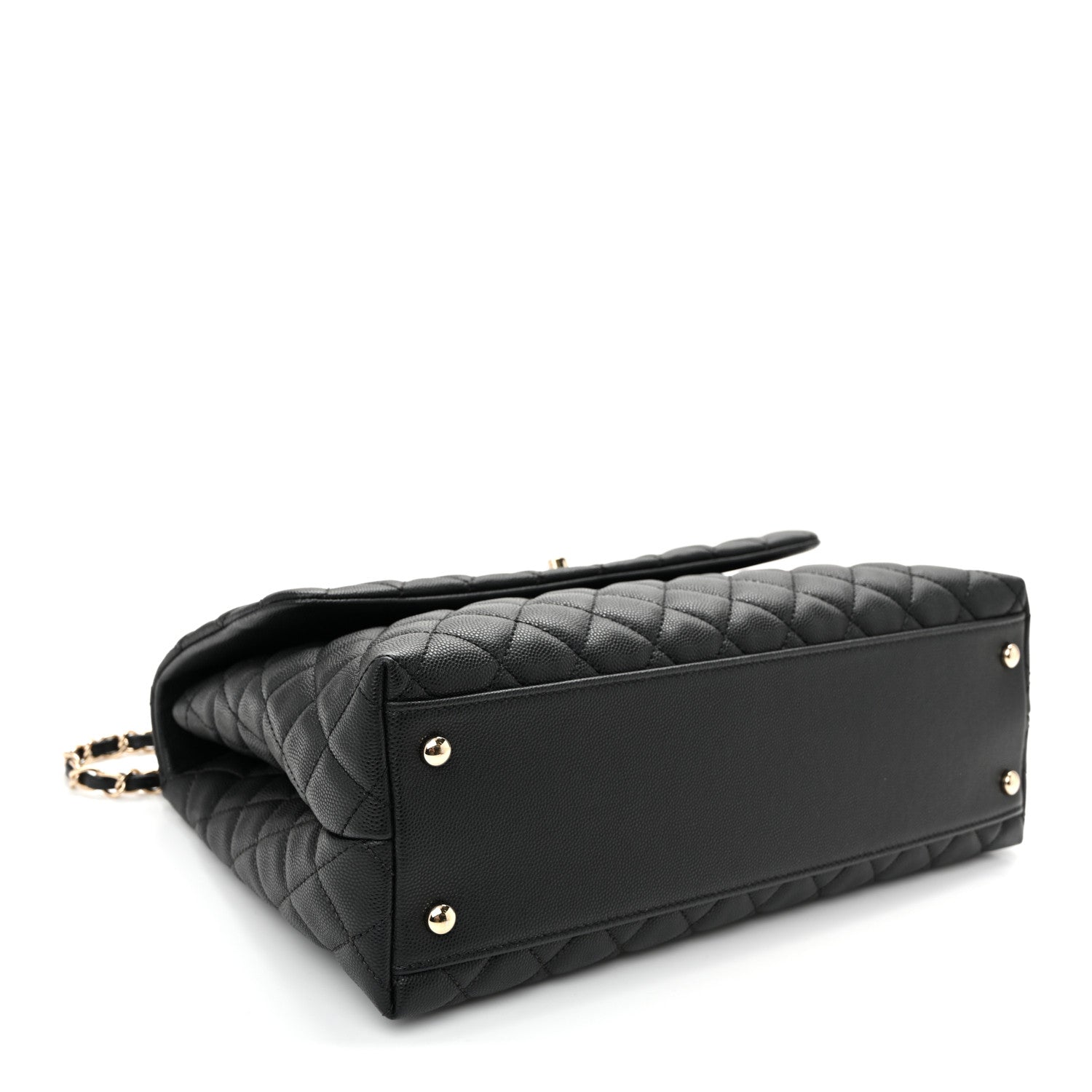 Chanel Caviar Quilted Medium Coco Handle Flap Black 4 of 11