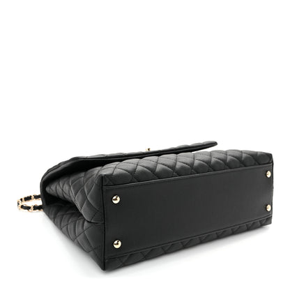 Chanel Caviar Quilted Medium Coco Handle Flap Black 4 of 11