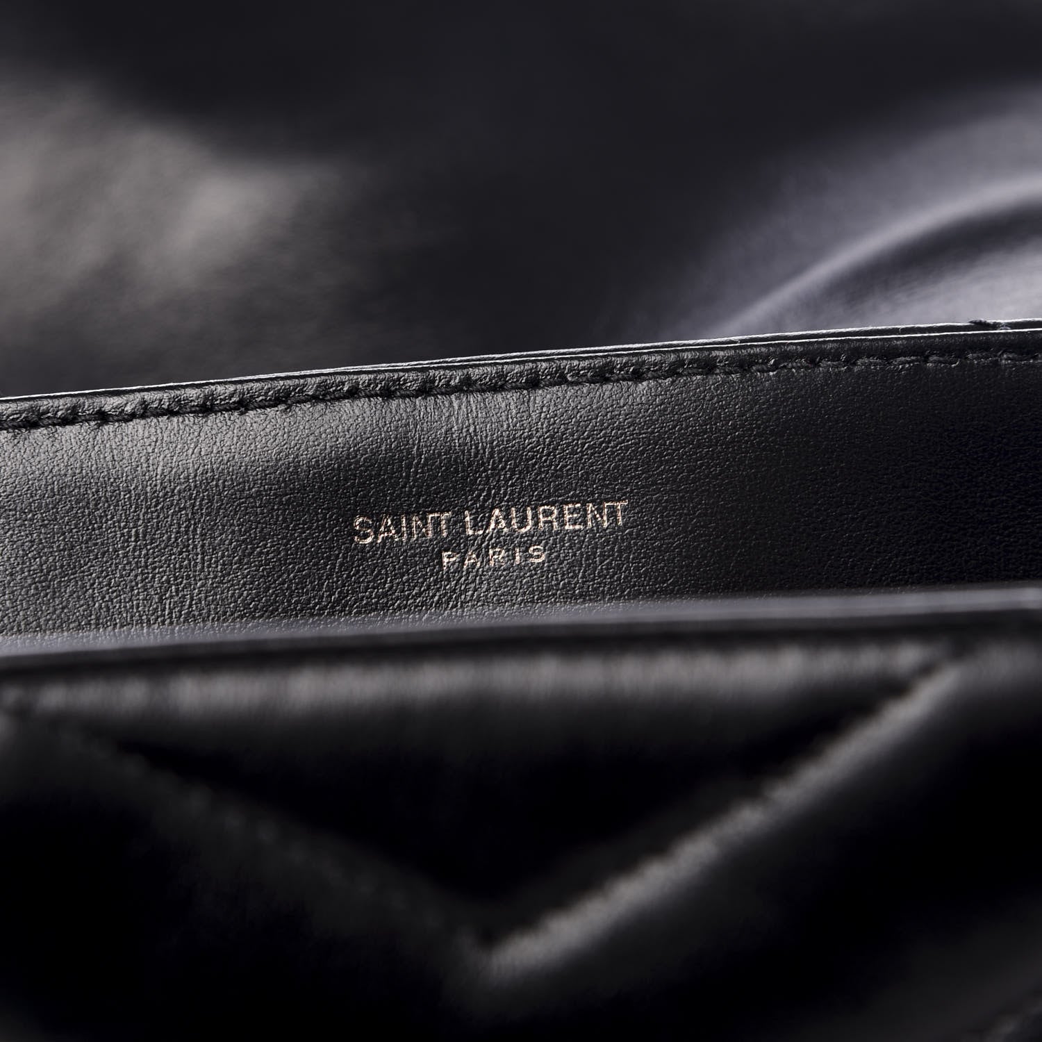 Saint Laurent Calfskin Y Quilted Monogram Toy Loulou Crossbody Bag Black 5 of 8