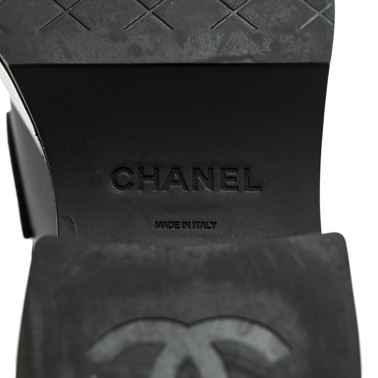 Calfskin CC Platform Loafers 36 Black