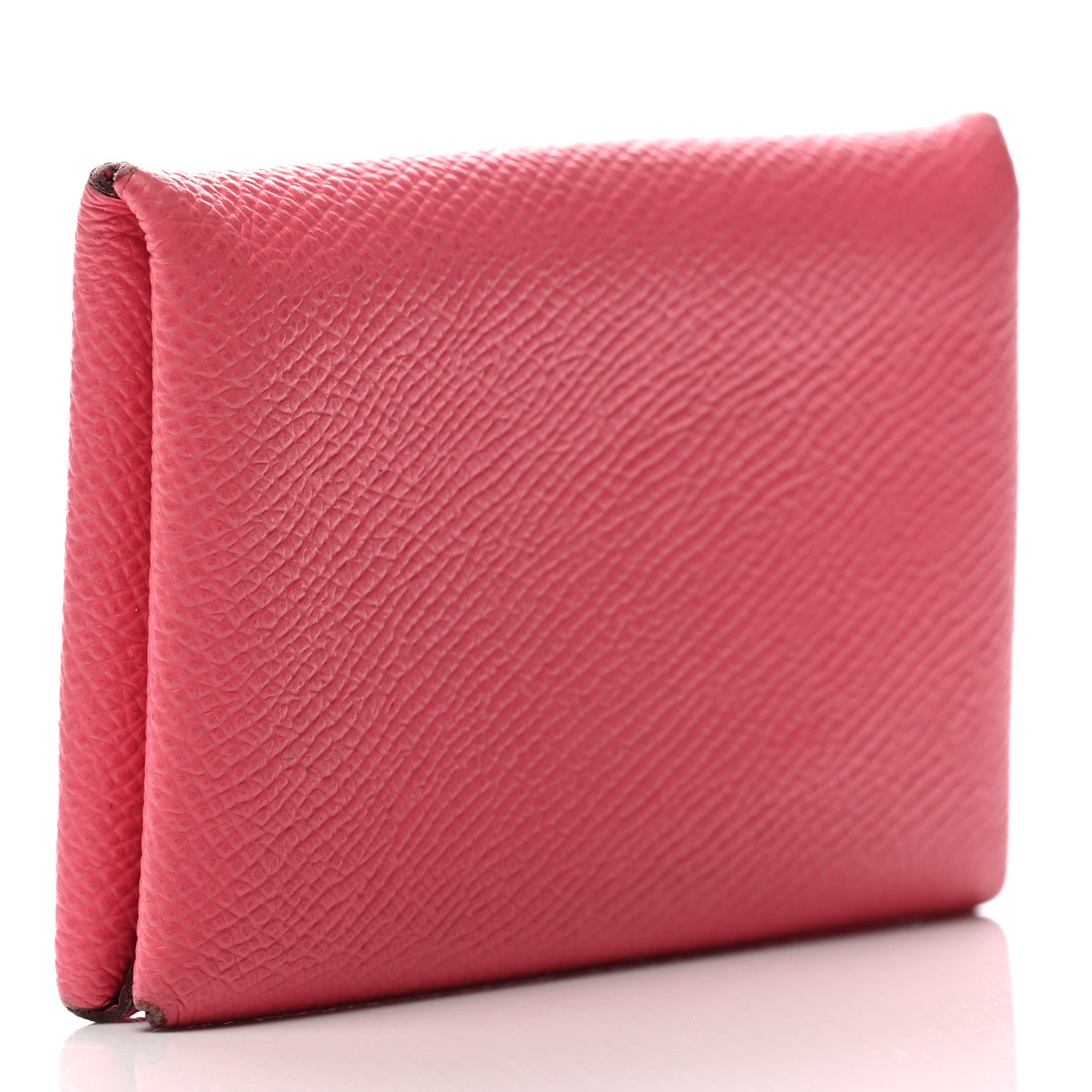 Hermes Epsom Calvi Card Case Rose Azalee 3 of 8
