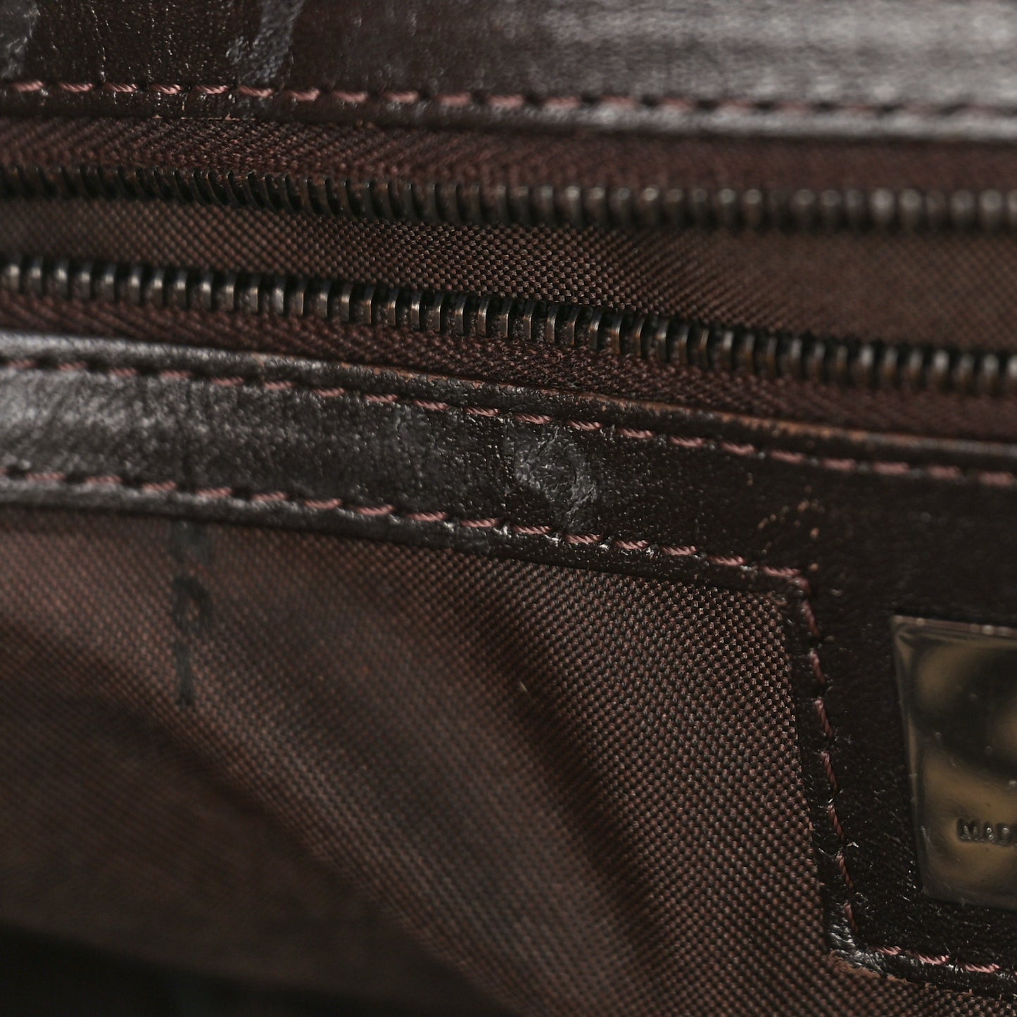 Zucchino Vitello Shoulder Bag Testa di Moro Beige