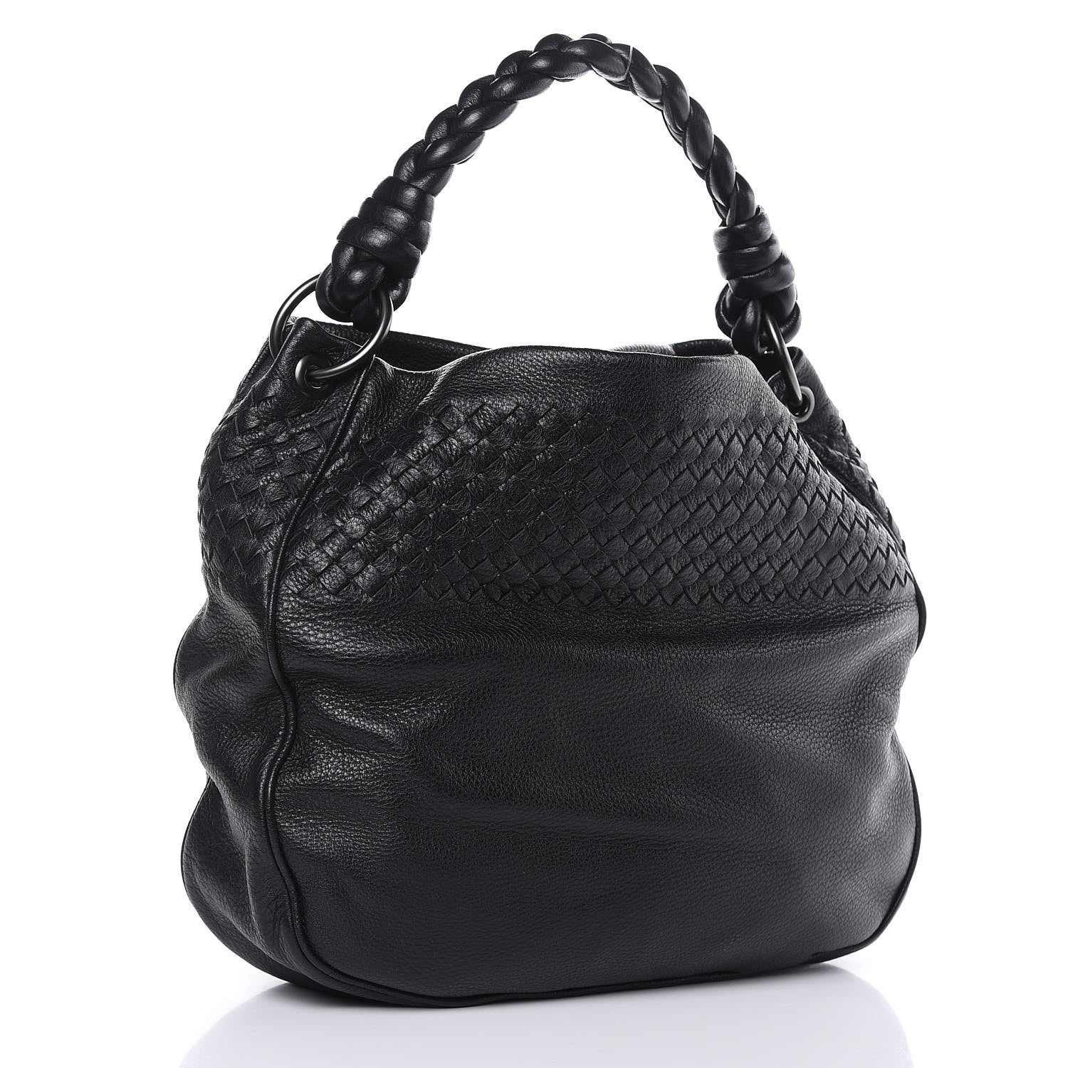 Bottega Veneta Cervo Intrecciato Shoulder Bag Black 3 of 12
