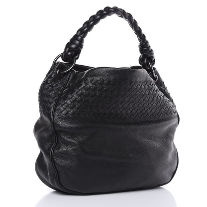 Bottega Veneta Cervo Intrecciato Shoulder Bag Black 3 of 12