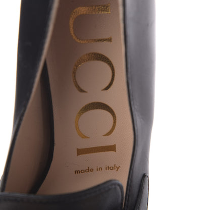 Gucci Malaga Kid Zumi Mid Heel Loafers 37.5 Black 6 of 9