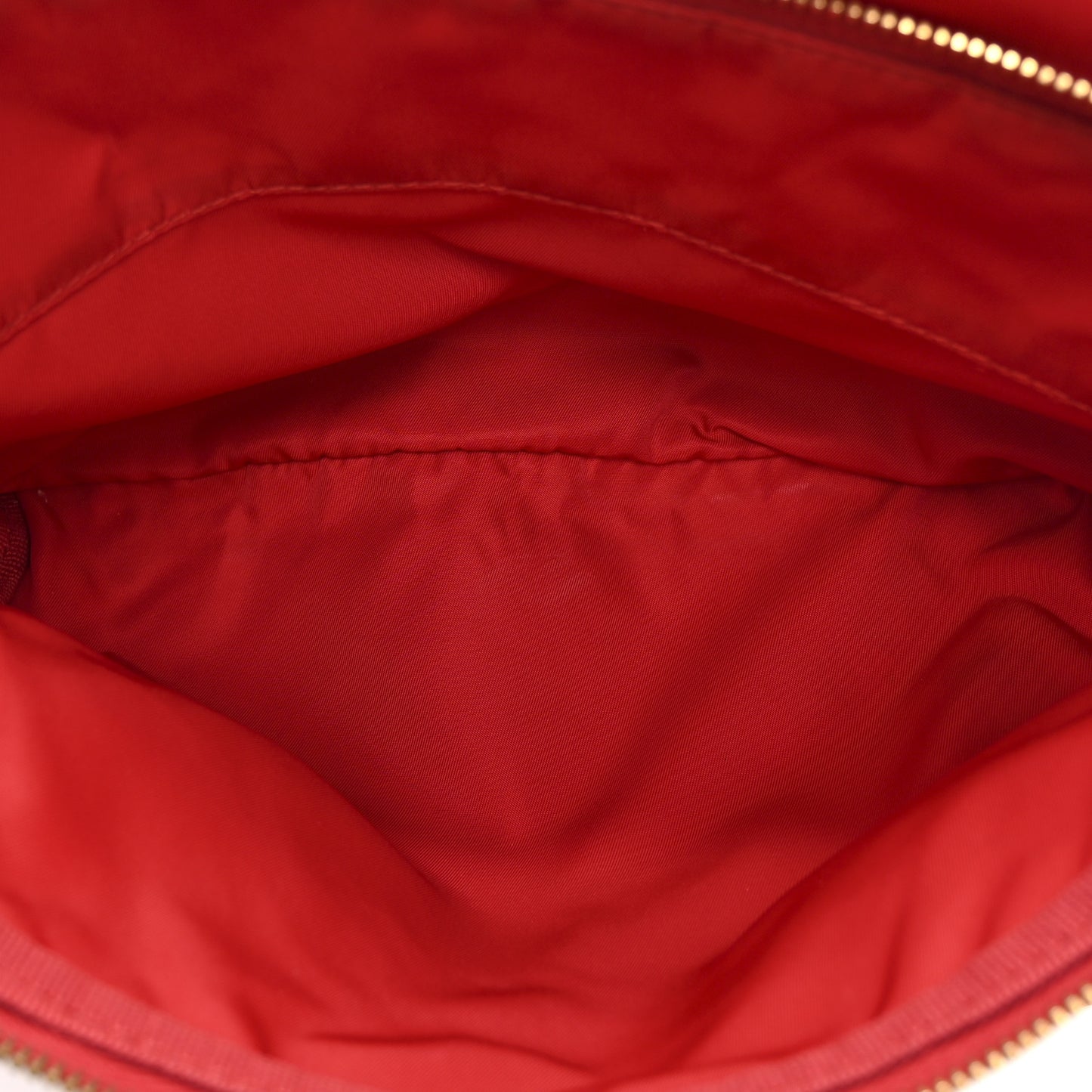 Tessuto Nylon Saffiano Messenger Bag Red