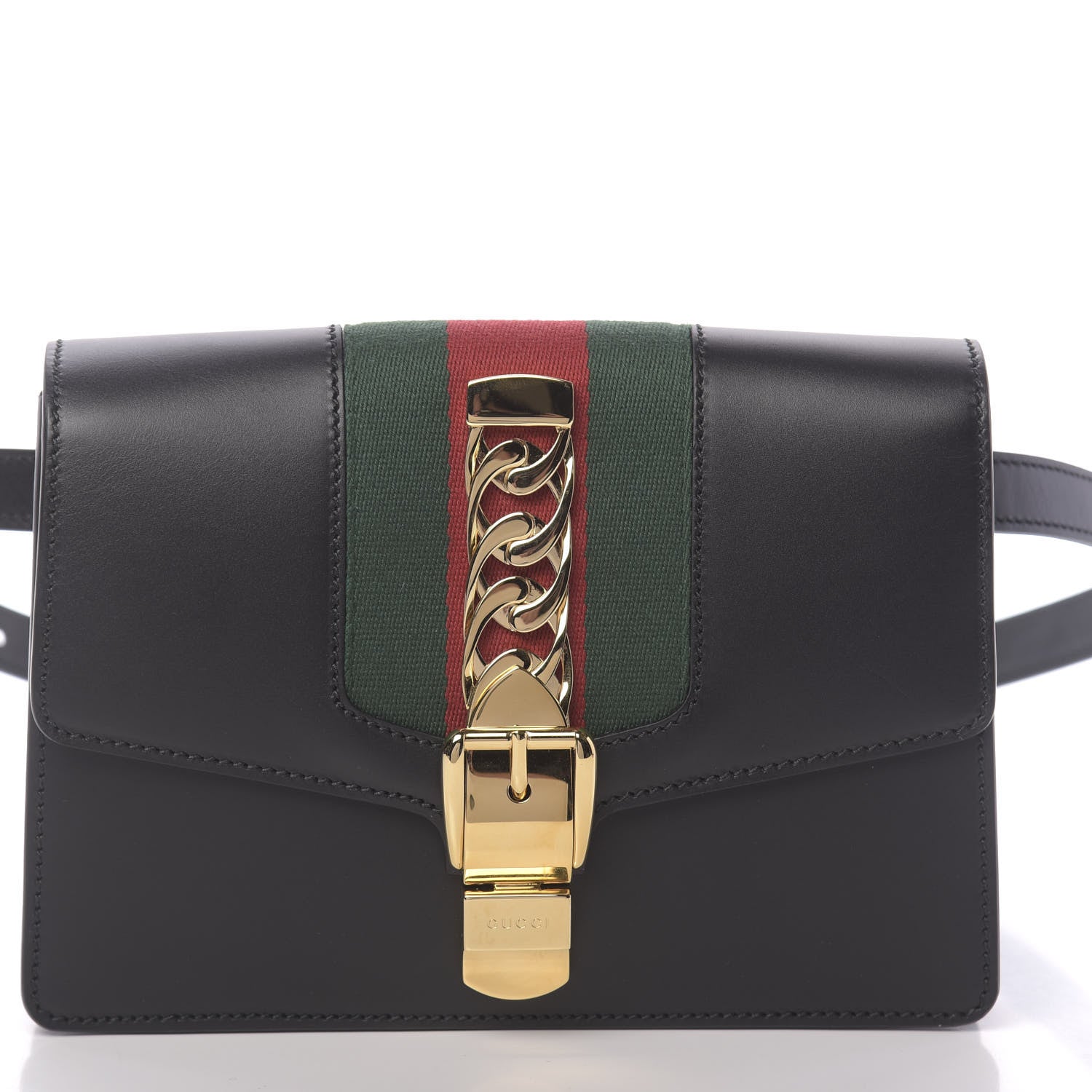 Gucci Calfskin Sylvie Belt Bag Black 10 of 10