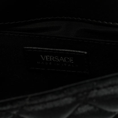 Versace Velvet Quilted Icon Crossbody Bag Black 6 of 8