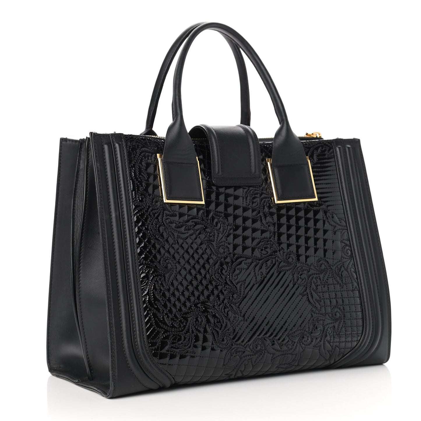 Patent Micro Vanitas Icon Handbag Black
