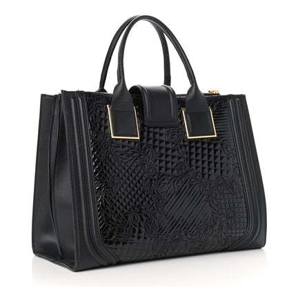 Versace Patent Micro Vanitas Icon Handbag Black 3 of 11