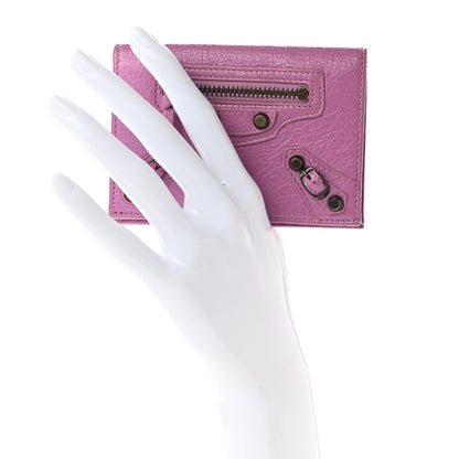 Balenciaga Agneau Classic Hardware Card Case Rose Berlingot 2 of 7
