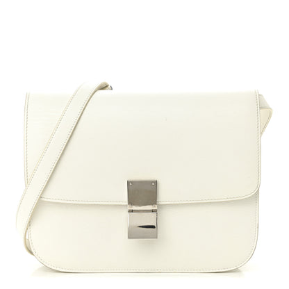 Celine Liege Calfskin Medium Classic Box Flap Bag White White 1 of 10