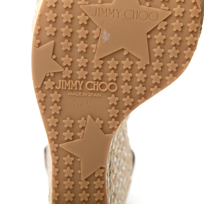 Jimmy Choo Suede Portia Espadrille Wedges 37.5 Mahogany 9 of 9