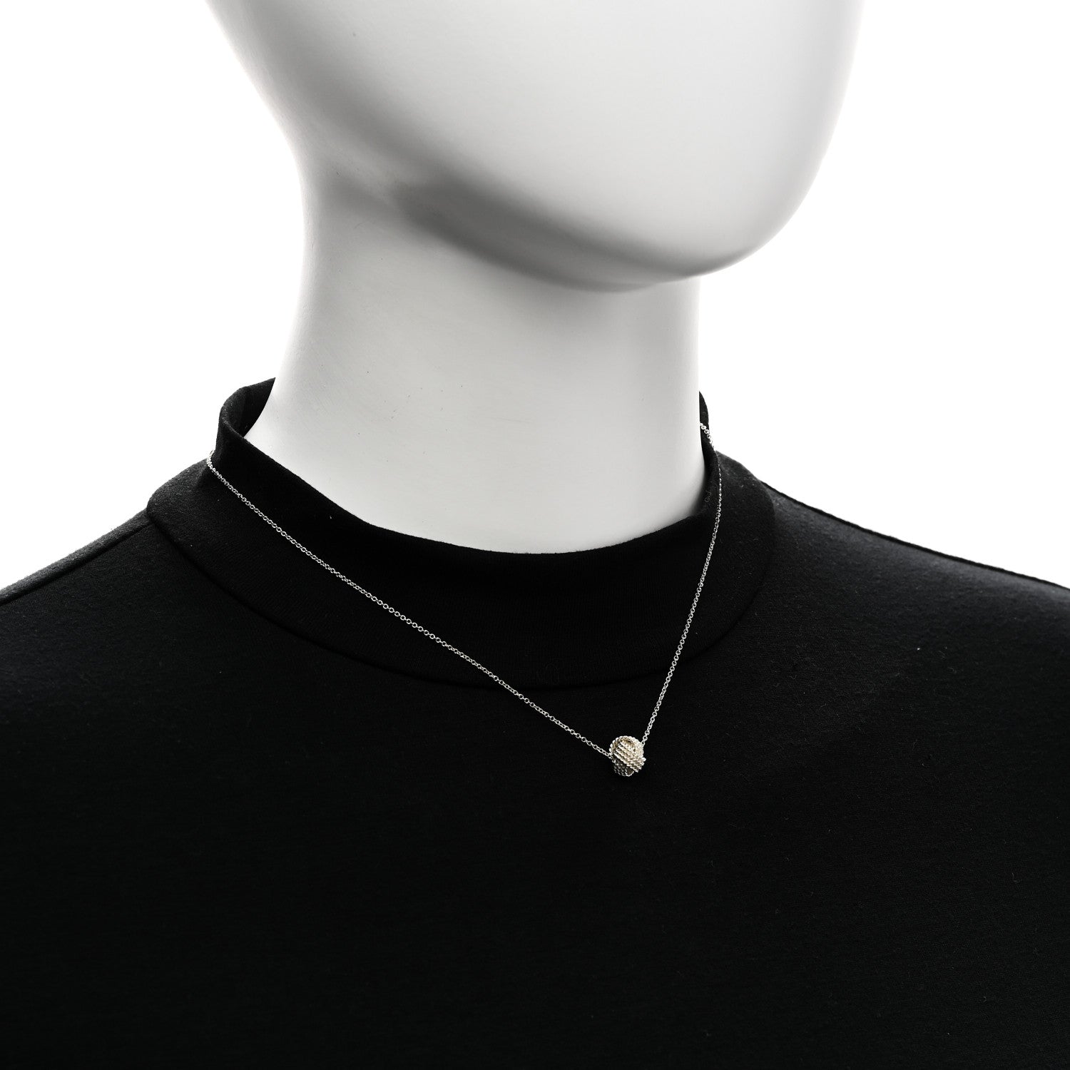 Tiffany Sterling Silver Twist Knot Pendant Necklace 2 of 5