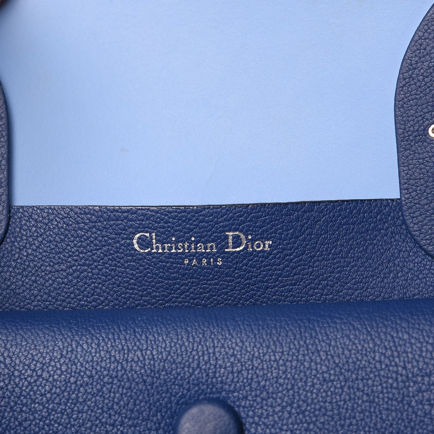 Supple Grained Calfskin Large Open Bar Tote Blue