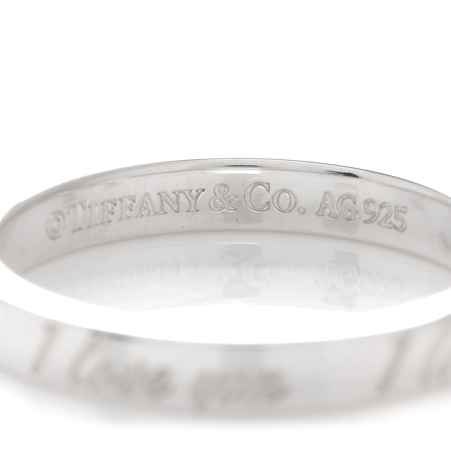 Sterling Silver I Love You Band Ring 54 7
