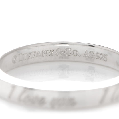 Tiffany Sterling Silver I Love You Band Ring 54 7 4 of 4