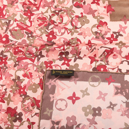 Louis Vuitton Silk Monogram Arty Square Scarf Pale Pink 4 of 4