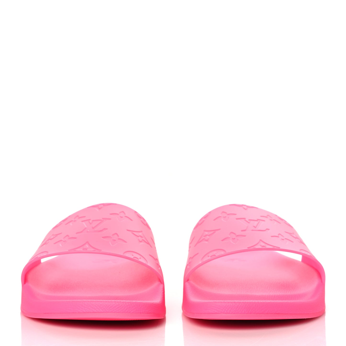 Rubber Embossed Monogram Mens Waterfront Mules 11 Pink