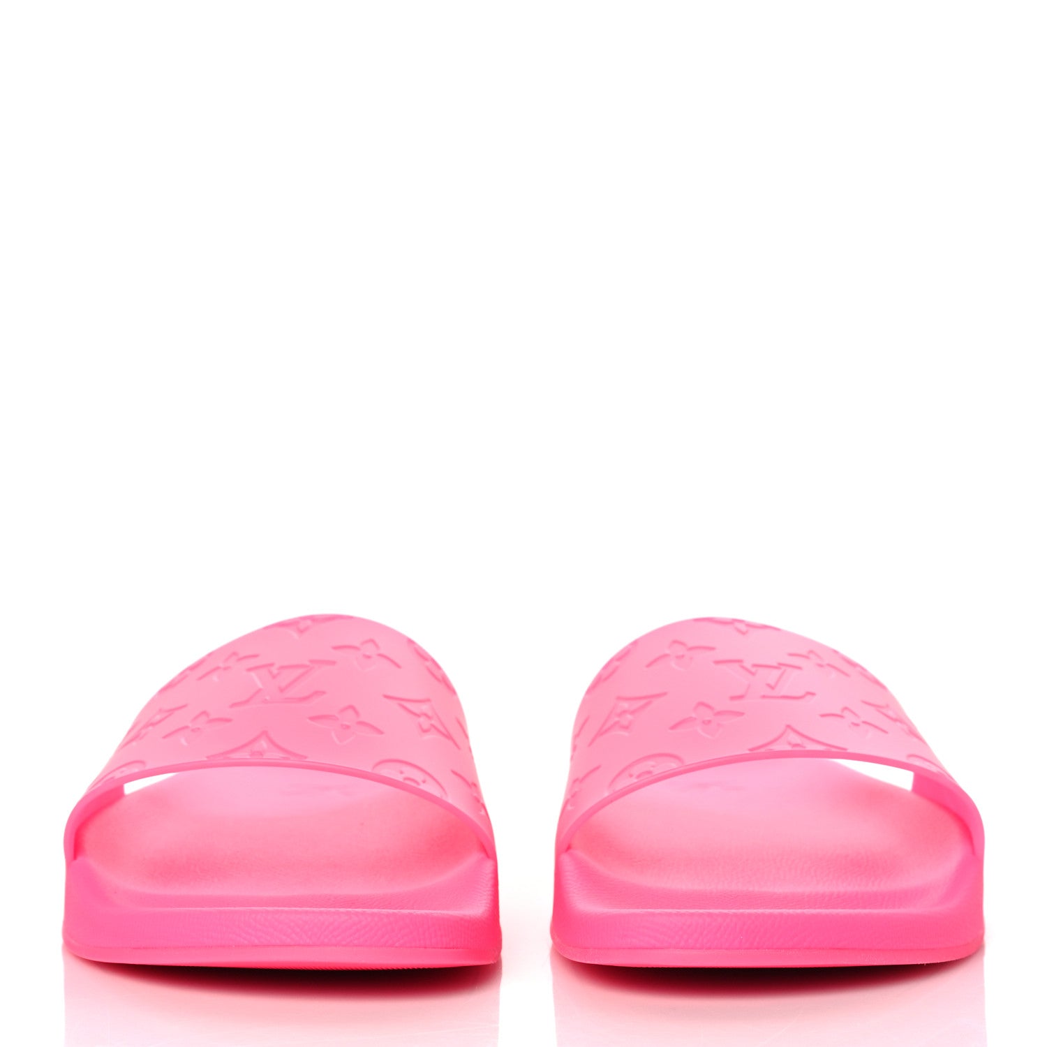 Louis Vuitton Rubber Embossed Monogram Mens Waterfront Mules 11 Pink 2 of 8
